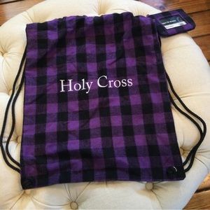 Backpack Holy Cross Flannel Drawstring bag